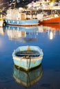 Boat on the mediterranean sea at night