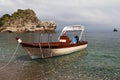 Boat in Mediterranean sea. Royalty Free Stock Photo