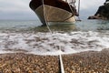 Boat in Mediterranean sea. Royalty Free Stock Photo