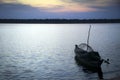 A Boat in Mekong River Royalty Free Stock Photo