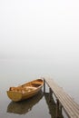 Boat on a misty morning Royalty Free Stock Photo