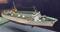 Boat Model Ship Tai-Shan Ferry Miniature Vessel Transport Macao Hong Kong Cargo Passengers Transportation Macau Maritime Museum Royalty Free Stock Photo