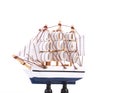 Boat model. Small wooden ship. Royalty Free Stock Photo