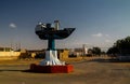 Boat monument in the center of Berbera Somalia Royalty Free Stock Photo