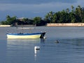 Boat moored in Guanabara Bay Royalty Free Stock Photo