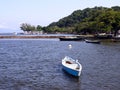 Boat moored in Guanabara Bay Royalty Free Stock Photo