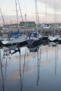 Boat moored in marina at Greenock Inverclyde Royalty Free Stock Photo