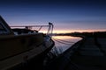 Boat moored up for the evening Royalty Free Stock Photo