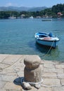 Boat and mooring Kolocep Island Croatia Royalty Free Stock Photo