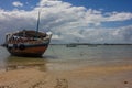 Boat in morro de sao paulo brasil, third beach Royalty Free Stock Photo