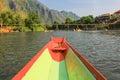 On the boat at Nam Song River,Vang Vieng,Laos Royalty Free Stock Photo