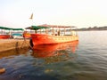 Boat, Narmada river bank Maheshwar.