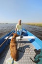 With boat in nature Royalty Free Stock Photo