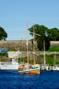 Boat near Akershus Fortress Oslo Norway Royalty Free Stock Photo