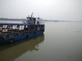A boat in river Ganga, Natural view Royalty Free Stock Photo