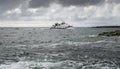 Boat near the Irish coast.