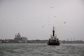 Boat in North Lagoon in Venice Royalty Free Stock Photo