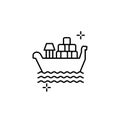 Boat ocean icon. Simple line, outline vector of culture Thailand icons for ui and ux, website or mobile application