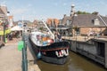 Boat by the old lock in Lemmer.