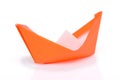 Boat origami isolated