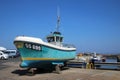 Boat out of water, Seahouses Harbour, Seahouses Royalty Free Stock Photo