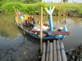 Traditional fishing boat for fishing West Java Indonesia