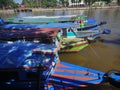 a boat parked on the river barito banjarmasin Royalty Free Stock Photo