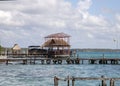 Boat parking in the Bacalar lagoon