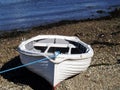 Boat on pebble beach