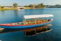 Boat at Peten Itza lake nar Flores, Guatema Royalty Free Stock Photo