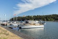 Boat petrol station Oxelosund Sweden Royalty Free Stock Photo