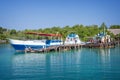 Boat pier at Cayo Levisa island Cuba