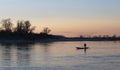 Boat on Po river - Cremona, Italy Royalty Free Stock Photo