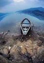 Boat at Pokhara lake Royalty Free Stock Photo