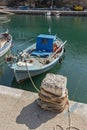 Boat at the port of Limenaria, Thassos island, Greece