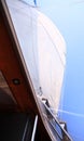 Boat porthole sailboat view blue ocean sea sky sail