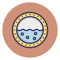 Boat porthole Vector Icon which can easily edit Royalty Free Stock Photo