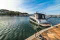 Boat in Porto Rotondo harbor Royalty Free Stock Photo