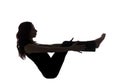 Boat pose, silhouette