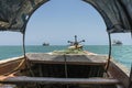 Boat from Prison Island to Zanzibar Town