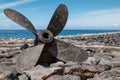 Boat propeller used as a statue, Povoacao