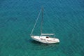 Boat in a quiet bay on Adriatic sea Royalty Free Stock Photo