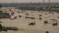 Boat Race festival on the Dhaka Buriganga River Royalty Free Stock Photo