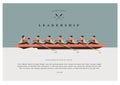 BOAT RACE LEADERSHIP BUSINESS FLAT DESIGN