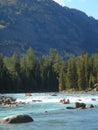 Boat rafting in the river Royalty Free Stock Photo