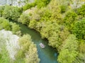 Boat rafting on river Royalty Free Stock Photo