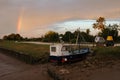 boat and rainbow land