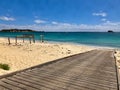 Boat ramp, old Jetty at Hamelin Bay Beach, Australia Royalty Free Stock Photo