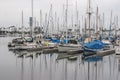 Boat reflection Long Beach Marina
