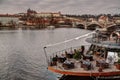 Boat restaurant by the castle